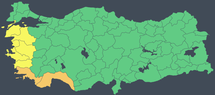 7 il için "sarı" ve "turuncu" uyarı: Kuvvetli yağışa dikkat